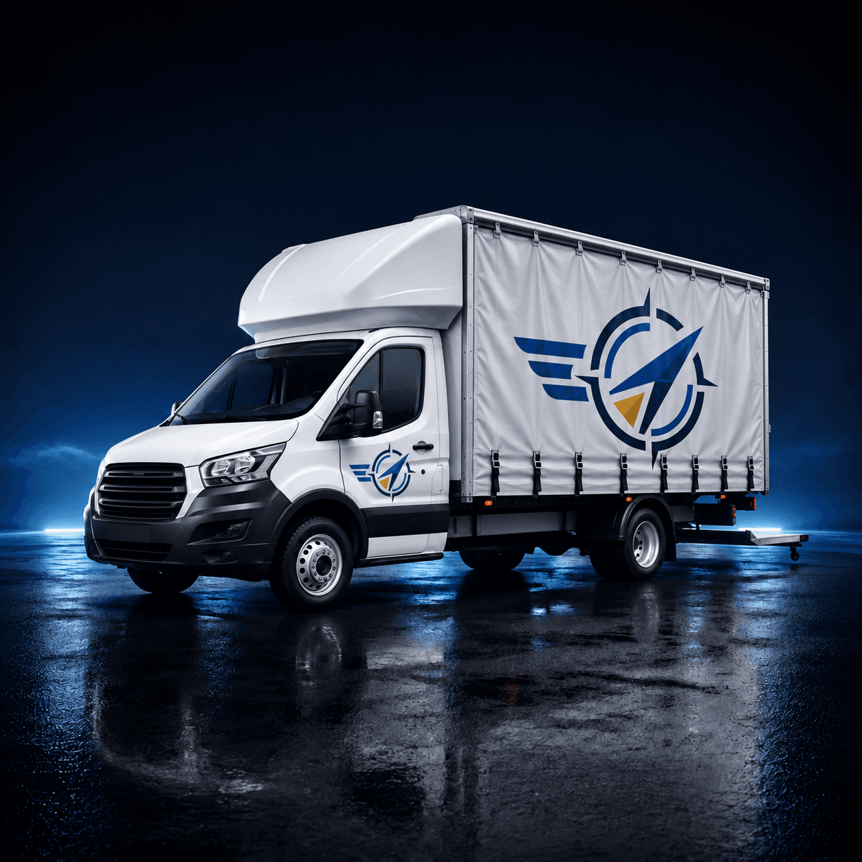 Luton Curtain in the Esa Couriers fleet